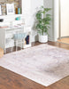 Unique Loom Timeless LEO-RVVL7 Gray Area Rug Square Lifestyle Image