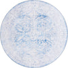Unique Loom Timeless LEO-RVVL8 Blue Area Rug Round Top-down Image
