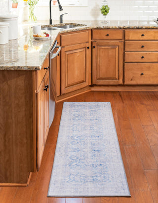 Unique Loom Timeless LEO-RVVL8 Blue Area Rug Runner Lifestyle Image