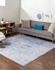 Unique Loom Timeless LEO-RVVL8 Blue Area Rug Square Lifestyle Image