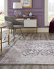 Unique Loom Timeless LEO-RVVL8 Charcoal Area Rug Rectangle Lifestyle Image