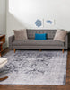 Unique Loom Timeless LEO-RVVL8 Charcoal Area Rug Square Lifestyle Image