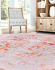 Unique Loom Timeless LEO-RVVL8 Rust Red Area Rug Octagon Lifestyle Image