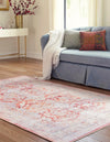 Unique Loom Timeless LEO-RVVL8 Rust Red Area Rug Rectangle Lifestyle Image