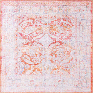 Unique Loom Timeless LEO-RVVL8 Rust Red Area Rug Square Top-down Image