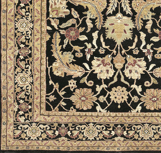 Surya Taj Mahal TJ-44 Black Hand Knotted Area Rug Sample Swatch