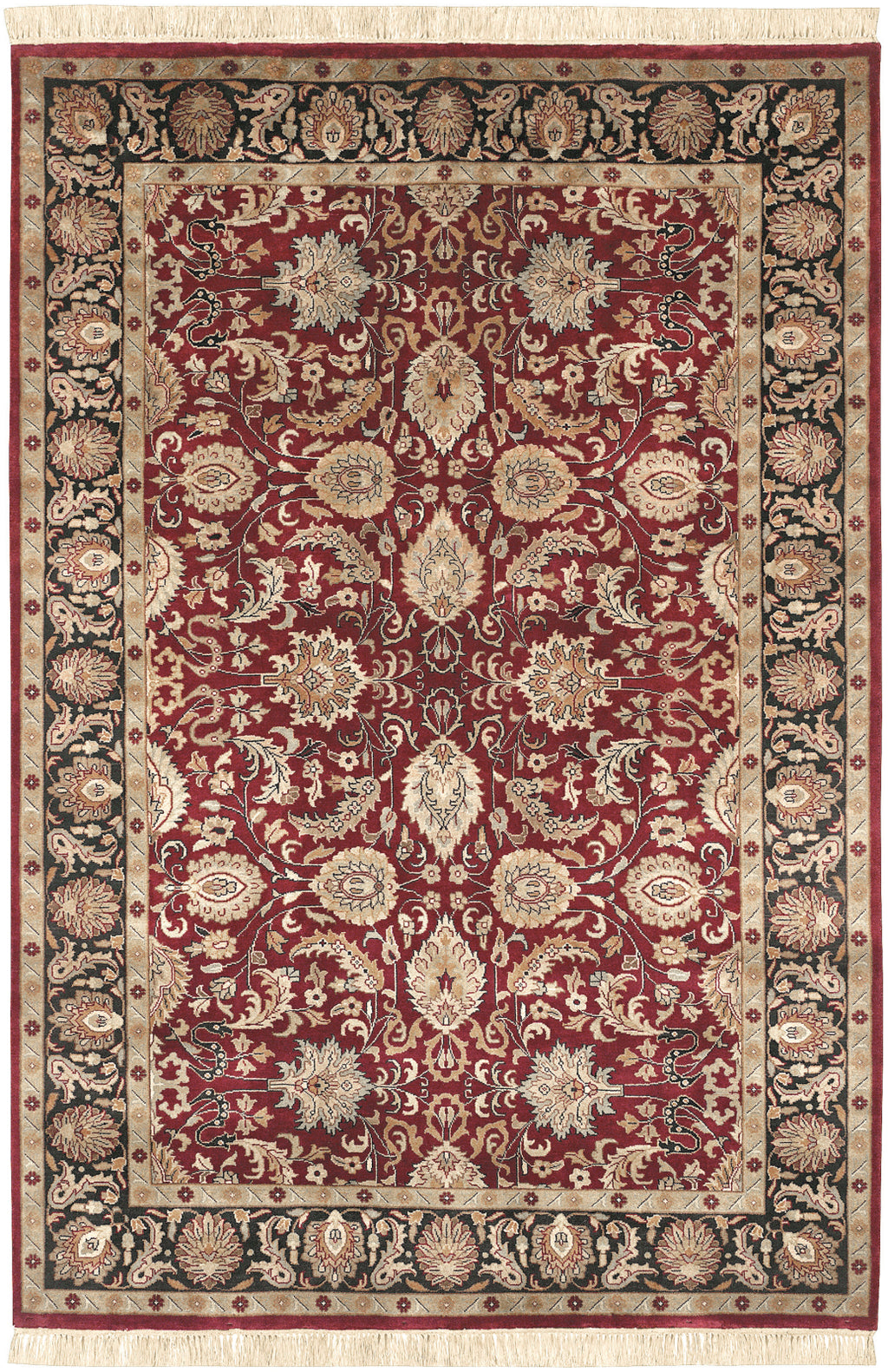 Noble Burgundy X 12 Traditional Floral Oriental Area Rug