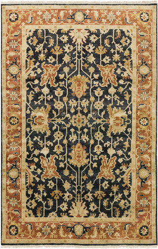 Surya Taj Mahal TJ-6599 Black Area Rug 5'6'' x 8'6''