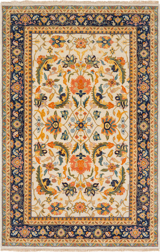 Surya Taj Mahal TJ-6600 Burnt Orange Saffron Teal Navy Sage Wheat Ice Blue Cream Area Rug main image