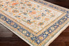 Surya Taj Mahal TJ-6600 Burnt Orange Saffron Teal Navy Sage Wheat Ice Blue Cream Area Rug Corner Image