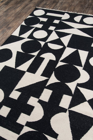 Momeni Topanga TOP-3 Black Area Rug by Novogratz Corner Image Feature