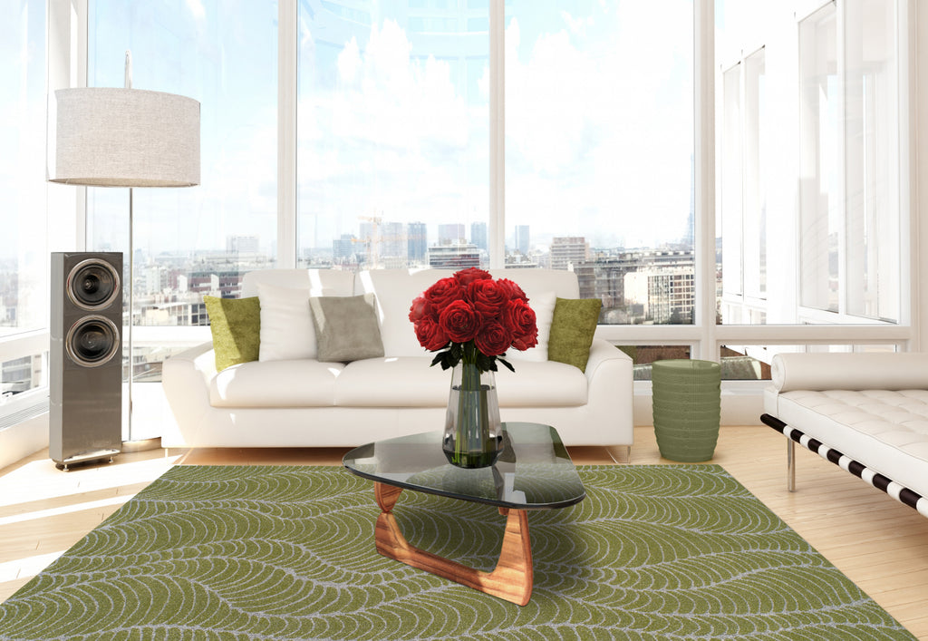 Dalyn Tempo TP523 Lime Zest Area Rug Lifestyle Image Feature