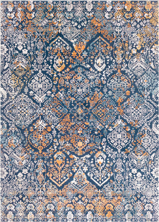 Surya Topkapi TPK-2300 Ink Burnt Orange Navy Aqua Taupe Cream Khaki Camel Area Rug main image