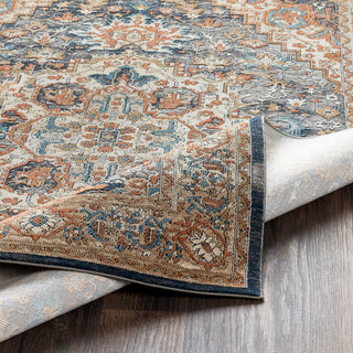 Surya Topkapi TPK-2305 Burnt Orange Navy Aqua Taupe Black Khaki Camel Area Rug Pile Image