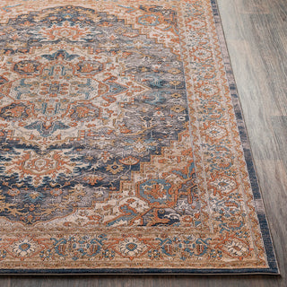 Surya Topkapi TPK-2305 Burnt Orange Navy Aqua Taupe Black Khaki Camel Area Rug Detail Image