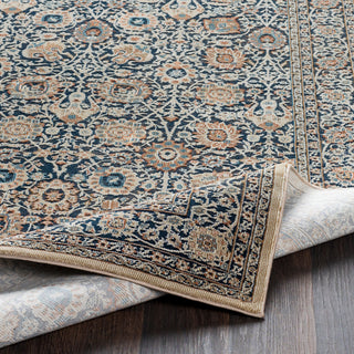 Surya Topkapi TPK-2307 Ink Camel Khaki Burnt Orange Navy Aqua Area Rug Pile Image