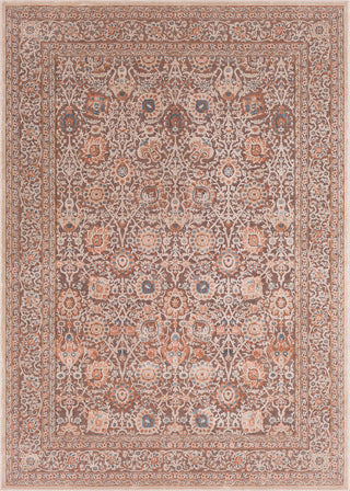 Surya Topkapi TPK-2308 Aqua Navy Burnt Orange Cream Khaki Camel Dark Brown Area Rug main image