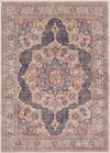 Surya Topkapi TPK-2309 Taupe Black Khaki Camel Aqua Burnt Orange Ink Area Rug main image