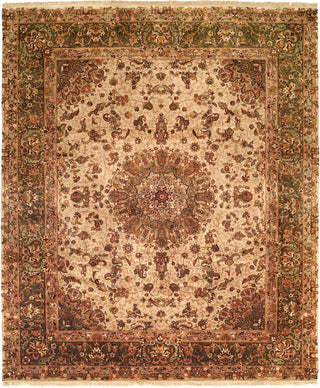 Kalaty Tabriz TR-550 Ivory/Green Area Rug main image