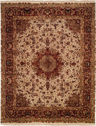 Kalaty Tabriz TR-551 Ivory/Burgundy Area Rug main image