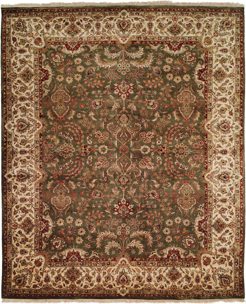 Kalaty Tabriz TR-555 Green/Ivory Area Rug main image