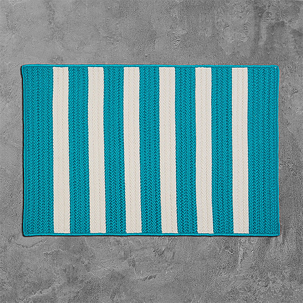 Colonial Mills Stripe It TR49 Turquoise Area Rug main image