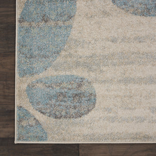 Nourison Tranquil TRA01 Ivory/Light Blue Area Rug