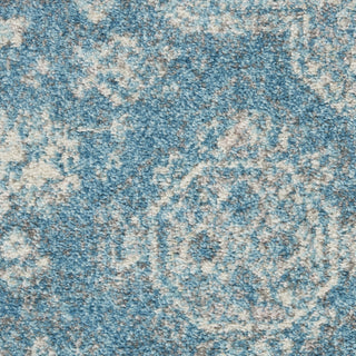 Nourison Tranquil TRA13 LtBlue/Ivory Area Rug Close Up