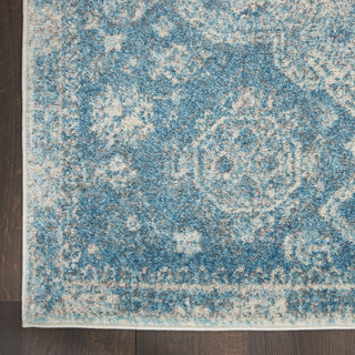 Nourison Tranquil TRA13 LtBlue/Ivory Area Rug Corner 