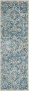 Nourison Tranquil TRA13 LtBlue/Ivory Area Rug 2'3'' X 7'3'' Runner