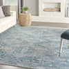 Nourison Tranquil TRA13 LtBlue/Ivory Area Rug Room Scene Featured
