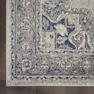 Nourison Tranquil TRA14 Grey/Navy Area Rug