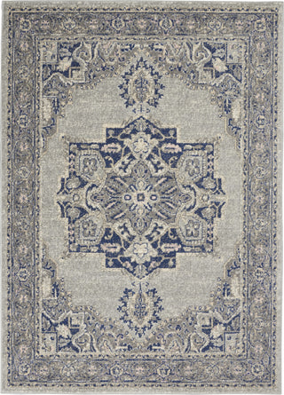 Nourison Tranquil TRA14 Grey/Navy Area Rug