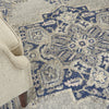 Nourison Tranquil TRA14 Grey/Navy Area Rug