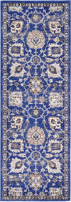 Unique Loom Tradition T-Heritage-5205a Blue Area Rug Runner Top-down Image