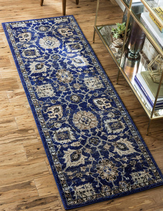 Unique Loom Tradition T-Heritage-5205a Blue Area Rug Runner Lifestyle Image