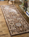 Unique Loom Tradition T-Heritage-5205a Brown Area Rug Runner Lifestyle Image