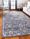 Unique Loom Tradition T-Heritage-5205a Gray Area Rug Rectangle Lifestyle Image Feature