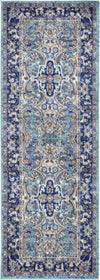 Unique Loom Tradition T-HERITAGE-5206 Blue Area Rug Runner Top-down Image