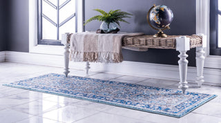 Unique Loom Tradition T-HERITAGE-5206 Blue Area Rug Runner Lifestyle Image