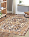 Unique Loom Tradition T-HERITAGE-5206 Brown Area Rug Rectangle Lifestyle Image Feature