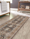 Unique Loom Tradition T-HERITAGE-5206 Brown Area Rug Runner Lifestyle Image