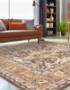 Unique Loom Tradition T-HERITAGE-5206 Brown Area Rug Square Lifestyle Image