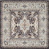 Unique Loom Tradition T-HERITAGE-5206 Charcoal Area Rug Square Top-down Image