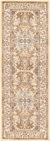 Unique Loom Tradition T-HERITAGE-5206 Cream Area Rug Runner Top-down Image