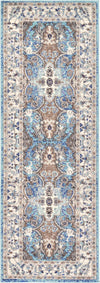 Unique Loom Tradition T-HERITAGE-5206 Light Blue Area Rug Runner Top-down Image