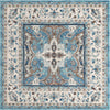 Unique Loom Tradition T-HERITAGE-5206 Light Blue Area Rug Square Top-down Image