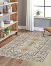 Unique Loom Tradition T-HERITAGE-5206 Silver Area Rug Rectangle Lifestyle Image Feature