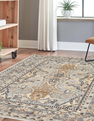 Unique Loom Tradition T-HERITAGE-5206 Silver Area Rug Rectangle Lifestyle Image