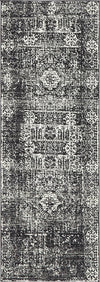 Unique Loom Tradition T-HERITAGE-5216B Black Area Rug Runner Top-down Image